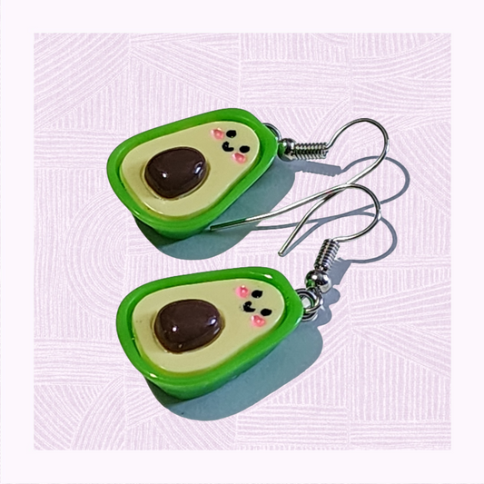 Kawaii Avocado drop earrings