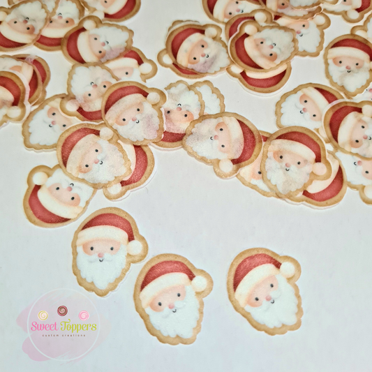 Mini Santa edible confetti- Pre-cut edible wafer confetti
