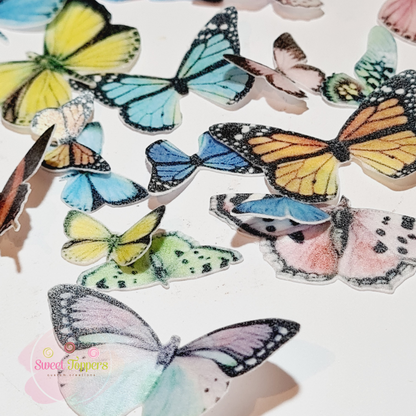Wafer Butterfly - Pre-cut Rainbow Butterfly