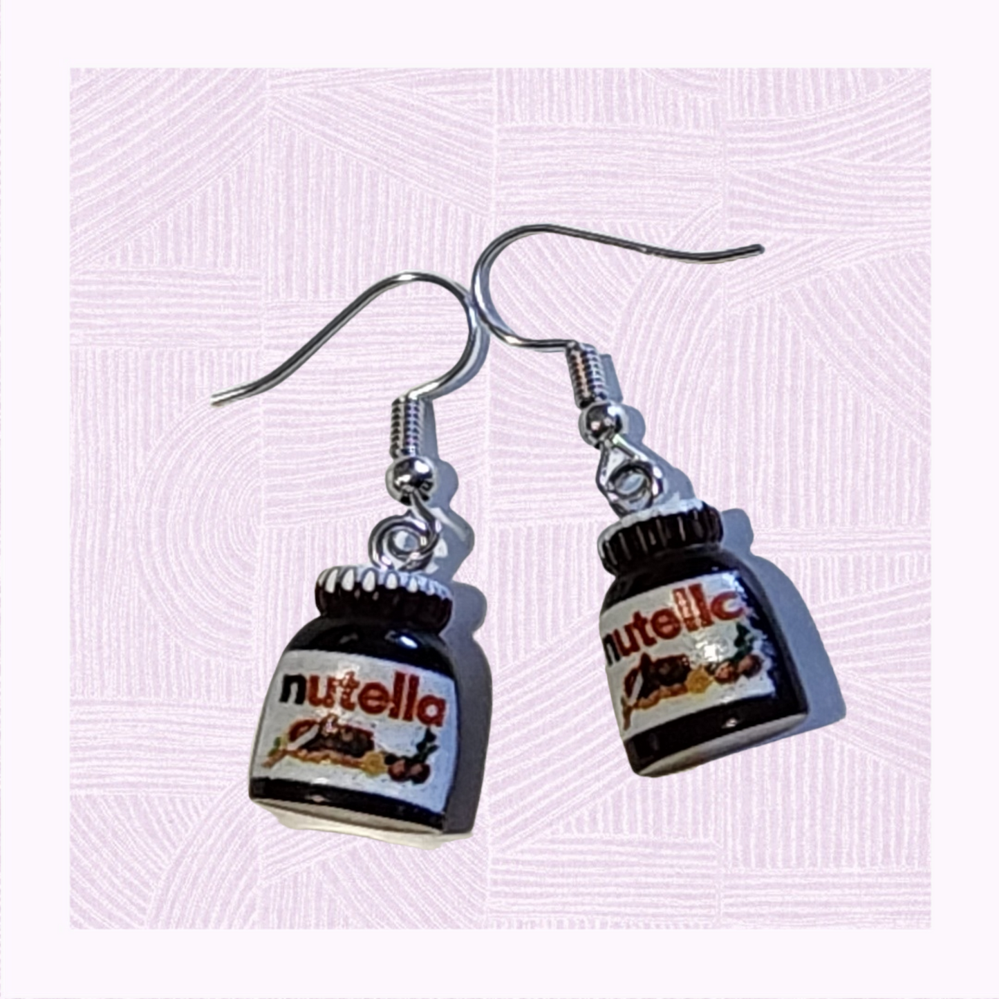 Nutella spread dangle earrings