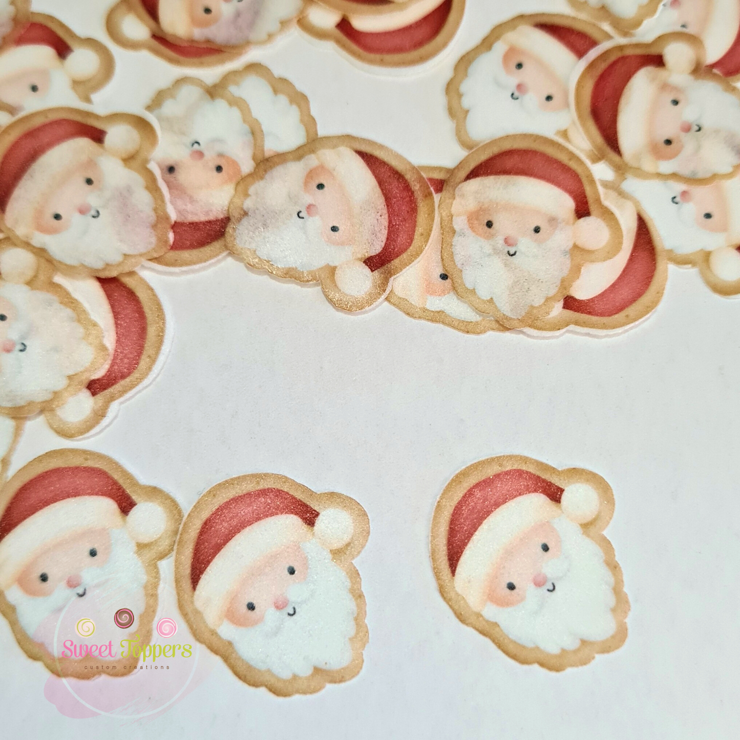 Mini Santa edible confetti- Pre-cut edible wafer confetti