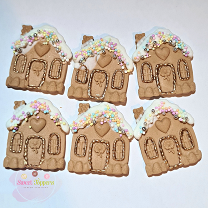 Mini Fondant Gingerbread houses (12)
