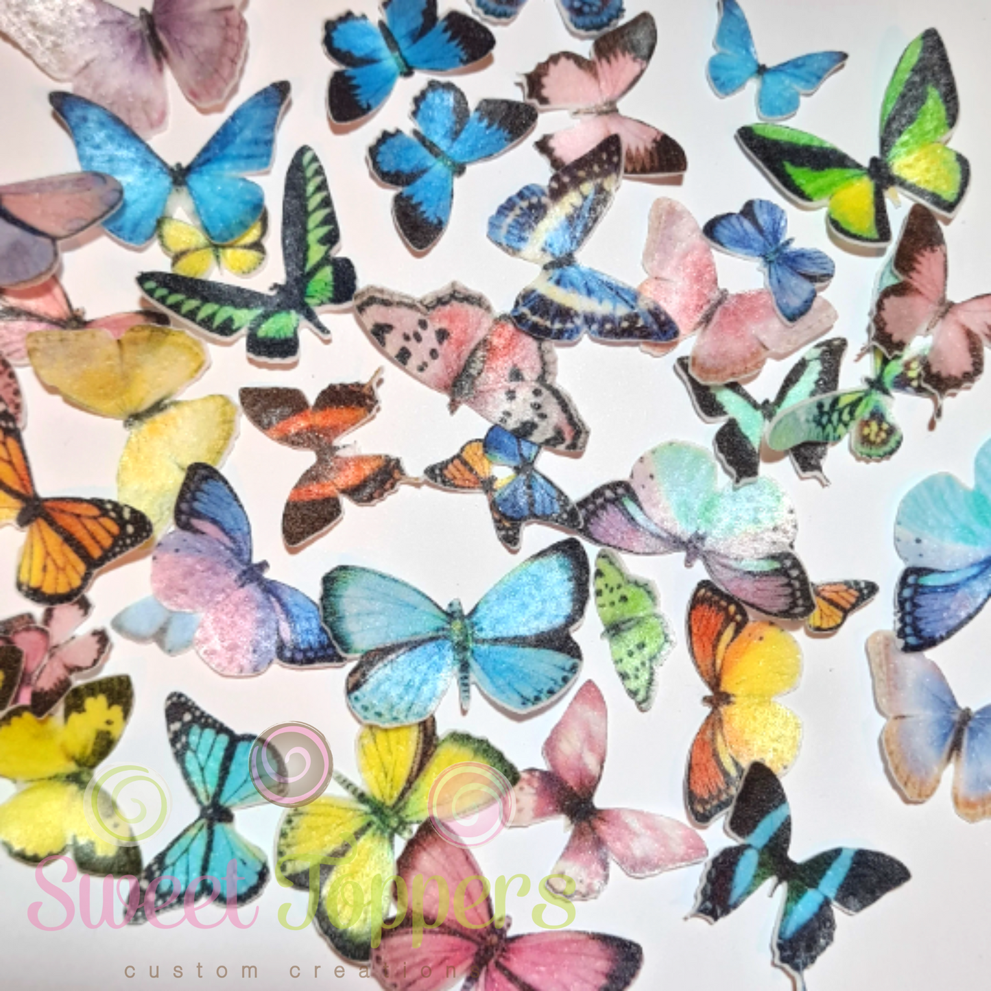 Wafer Butterfly - Pre-cut Rainbow Butterfly