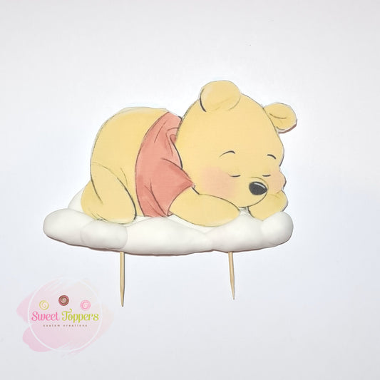 Sleeping baby Winnie the pooh bear edible fondant cake topper decoration customize